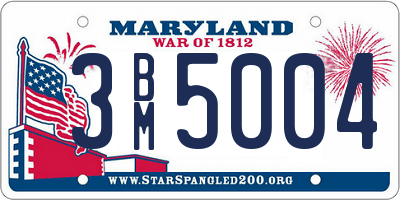 MD license plate 3BM5004