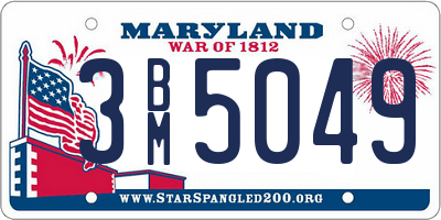 MD license plate 3BM5049