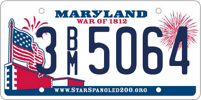 MD license plate 3BM5064