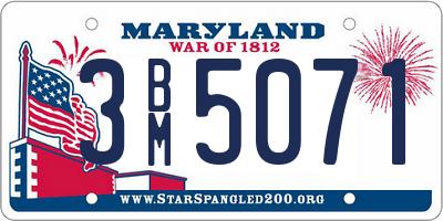 MD license plate 3BM5071