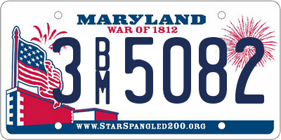MD license plate 3BM5082