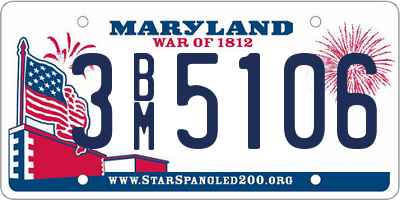 MD license plate 3BM5106