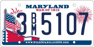 MD license plate 3BM5107