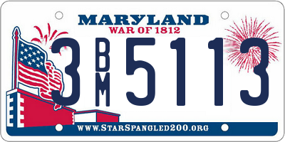 MD license plate 3BM5113