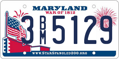 MD license plate 3BM5129