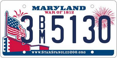 MD license plate 3BM5130