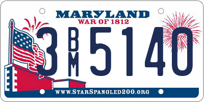 MD license plate 3BM5140