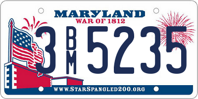 MD license plate 3BM5235