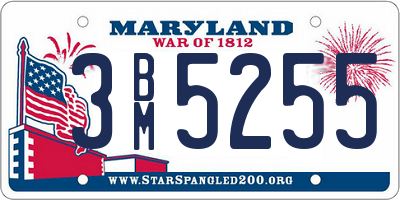MD license plate 3BM5255