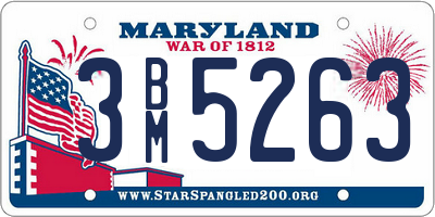 MD license plate 3BM5263