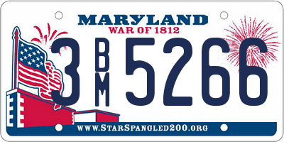 MD license plate 3BM5266