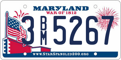 MD license plate 3BM5267