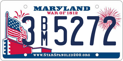 MD license plate 3BM5272