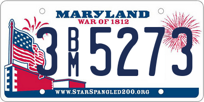 MD license plate 3BM5273