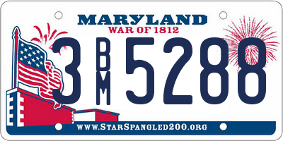 MD license plate 3BM5288