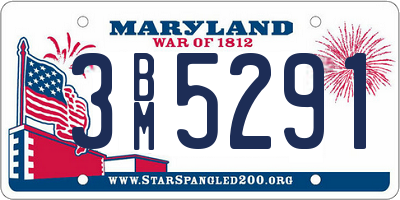 MD license plate 3BM5291