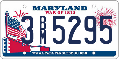 MD license plate 3BM5295
