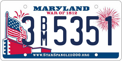 MD license plate 3BM5351