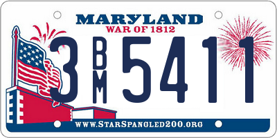 MD license plate 3BM5411