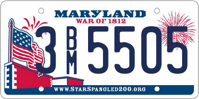 MD license plate 3BM5505