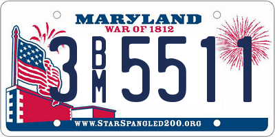 MD license plate 3BM5511