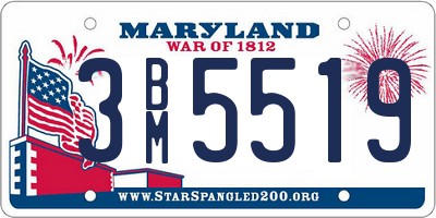MD license plate 3BM5519