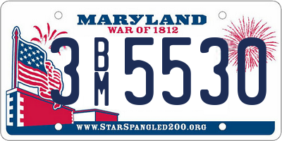 MD license plate 3BM5530