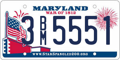 MD license plate 3BM5551