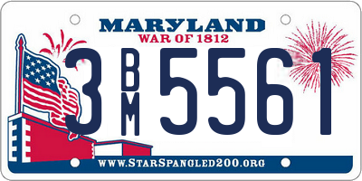 MD license plate 3BM5561