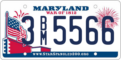 MD license plate 3BM5566