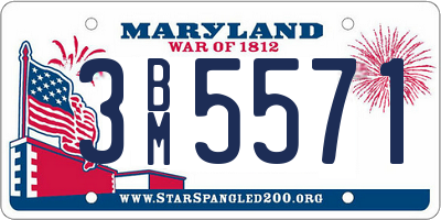 MD license plate 3BM5571