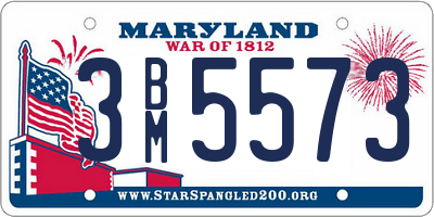 MD license plate 3BM5573