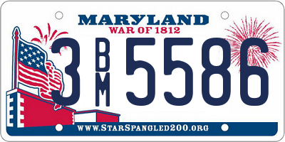 MD license plate 3BM5586