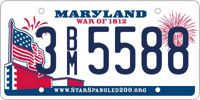 MD license plate 3BM5588