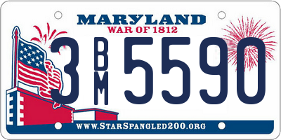 MD license plate 3BM5590