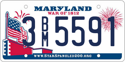 MD license plate 3BM5591