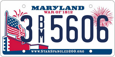MD license plate 3BM5606