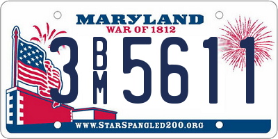 MD license plate 3BM5611