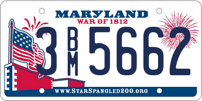 MD license plate 3BM5662
