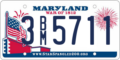 MD license plate 3BM5711
