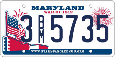 MD license plate 3BM5735