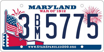 MD license plate 3BM5775