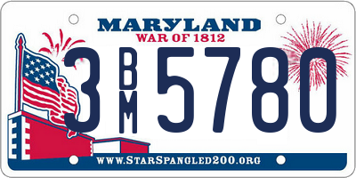 MD license plate 3BM5780