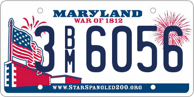 MD license plate 3BM6056