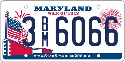 MD license plate 3BM6066