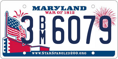 MD license plate 3BM6079