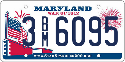 MD license plate 3BM6095