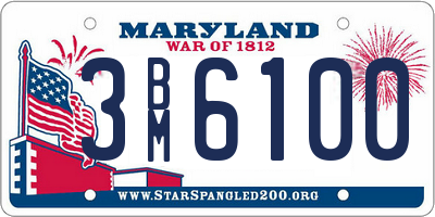MD license plate 3BM6100