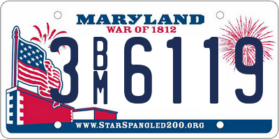 MD license plate 3BM6119