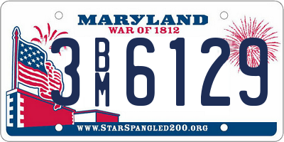 MD license plate 3BM6129